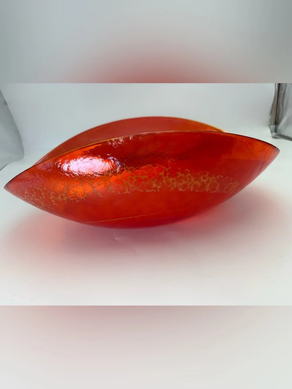 Large Murano Glass Sunset Bowl Crate & Barrel - Made in Italy